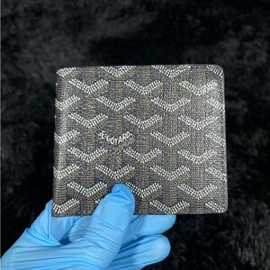 Black and White Monogram Designer Leather Luxury Wallet